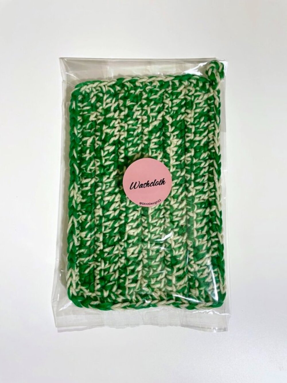 Crochet Handmade Green Washcloth For Everyday Use